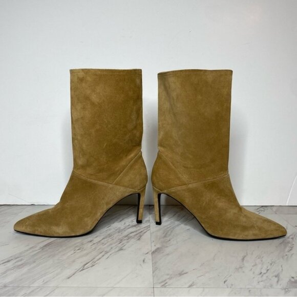 All Saints Orlana Pointed Toe Tan Suede Boot 11 - Picture 6 of 14